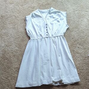 Vintage Black And White Polka Dot Dress